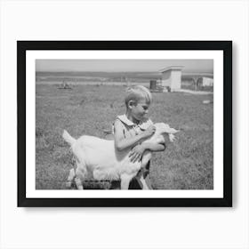One Of Mr Browning S Sons With His Pet Goat, They Are Fsa (Farm Security Administration) Rehabilitation Clients Art Print
