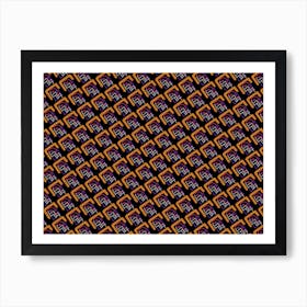 Abstract Orange Geometric Pattern Art Print