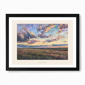 Western Sunset Landscapes Great Plains 2 Poster Art Print