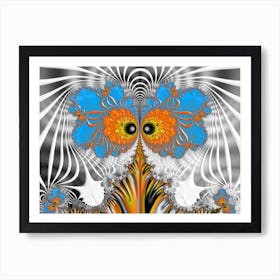 Fractal Owl Art Print