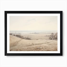 Autumn Farm Scenery Painting Art Print