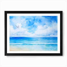 Watercolor Of A Beach 10 Art Print