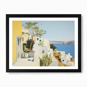 Oia Santorini - expressionism Art Print