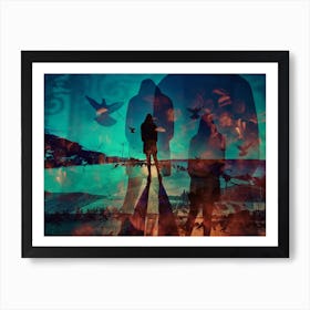 Turquoise Love Art Print