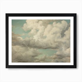 Vintage Cloud Oil Painting Art Print