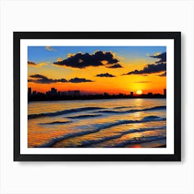 Sunset At The Beach 94 Art Print