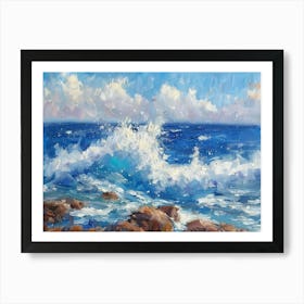 Ocean Crashing 1 Art Print