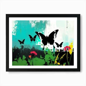 Butterflies In The Garden 7 Art Print