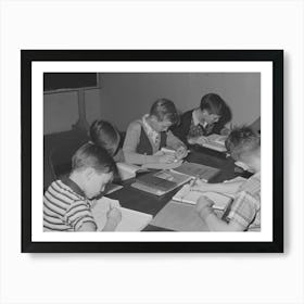 Children Of Workmen At The Umatilla Ordnance Depot Attend School In Basement Of Church, Use Long Tables A Art Print