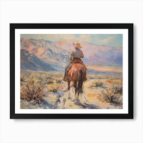 Cowboy In Death Valley California 1 Art Print