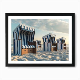 Beach Chairs 1 Art Print