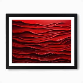 Wavy Red Wall Art Art Print