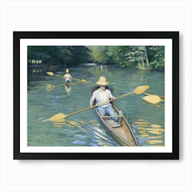 Skiffs, By Gustave Caillebotte, 1877, French Impressionist Painting, Oil On Canvas Art Print