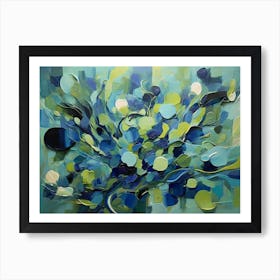 Blue Floral Art Print