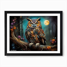 Owl At Night Art Print