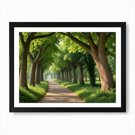 Tree Lined Path Art Print