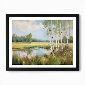 Birch Trees In The Meadow Art Print