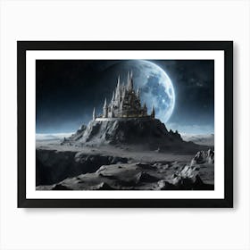 Default Create A Castle On The Moon Seen From A Distance With 0 770a54b1 8bf8 4295 9d9d 72c9cbcae14e 0 Art Print