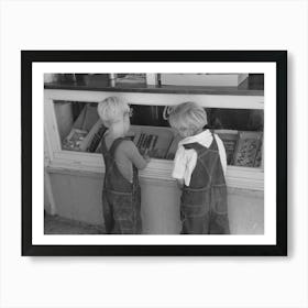 Little Boys Deciding What Kind Of Candy They Want To Buy, Caldwell, Idaho By Russell Lee Art Print