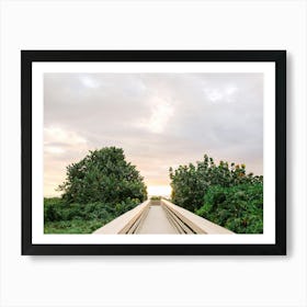 Sunset On The Boardwalk  Art Print