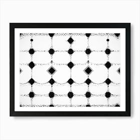 Abstract Black And White Pattern 1 Art Print