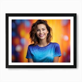 Beautiful Young Woman Smiling Art Print