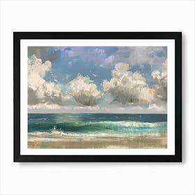 Clouds On The Beach Art Print