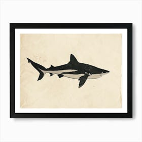 Goblin Shark Silhouette 6 Art Print