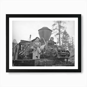 Logging Locomotive And Operator,Baker County, Oregon By Russell Lee Poster