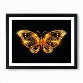 Golden Butterfly 35 Art Print