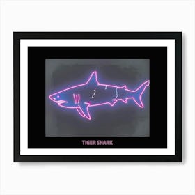 Pink Tiger Neon Shark 6 Poster Art Print