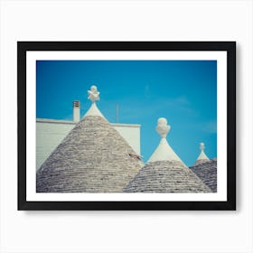 Close Up Of A Conical Roofs Of A Trulli Houses Art Print