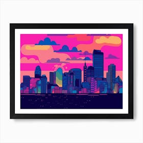 Dublin Skyline Art Print