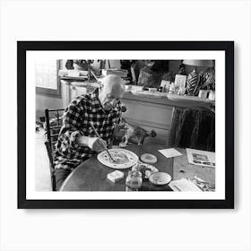 Pablo Picasso In Villa Californie In Cannes During Cannes Festival Art Print