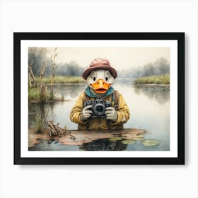 Duck Photographer 1 Art Print