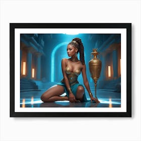 Beautiful And Sexy African American Princess 20 Is looking for Love Art Print