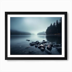 Lake In The Fog Art Print