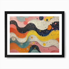 RetroRiso Revival: Embracing Analog Charm in Modern Design:Waves' Art Print