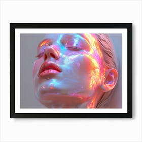 Holographic Face 3 Art Print