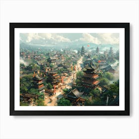 Chinese City Art Print