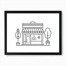 Shop Storefront Vector Illustration Art Print