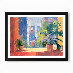 Auckland From The Window View Painting 3 Art Print