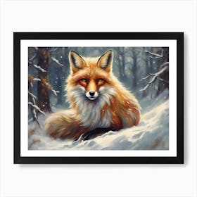 Majestic Winter Fox 2 Page 10 Art Print