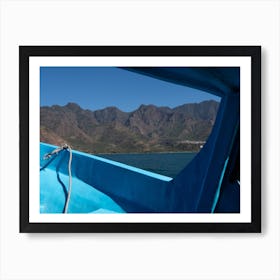 Crossing The Lake To The Mountains Art Print