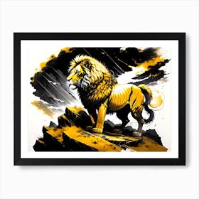 Lion art Art Print