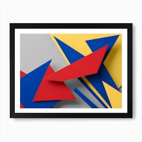 Abstract Art Architects of Color: An Exploration of Shapes Art Print