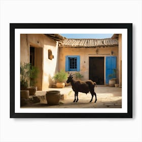 Goat In A Courtyard 1 Art Print