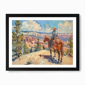 Cowboy In Bryce Canyon Utah 3 Art Print