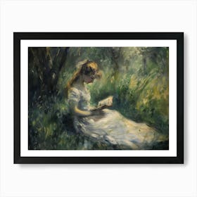 Girl Reading Art Print