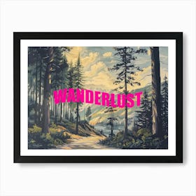  Pink Wanderlust Poster Vintage Retro Woods 6 Art Print